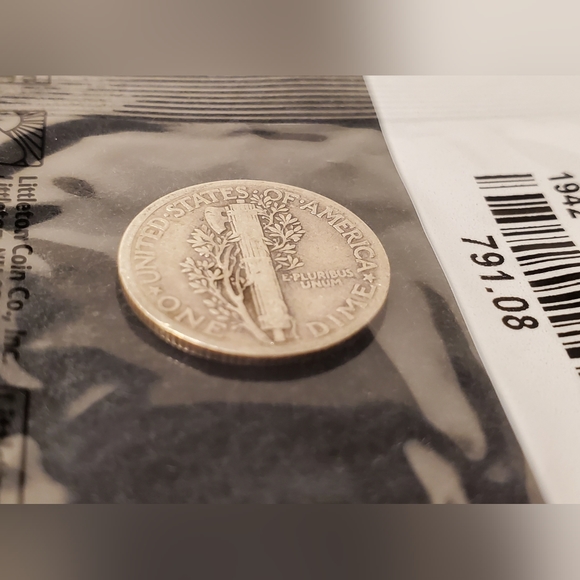 1942 Mercury Dime Coin Very Good - 1942P Mercury Dime - Picture 8 of 9